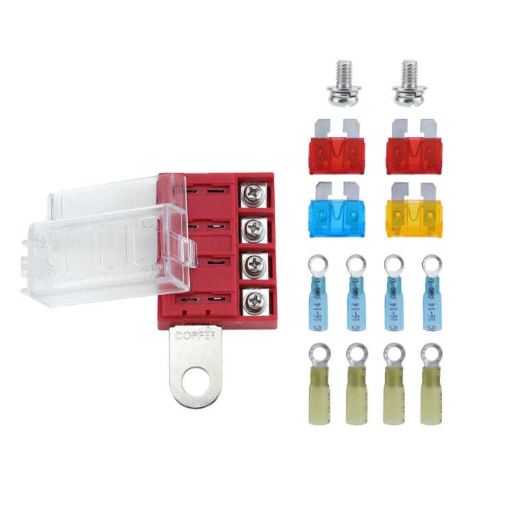 4-way RV Yacht Ignition Protection Battery Terminal Fuse Block, Specification: Three