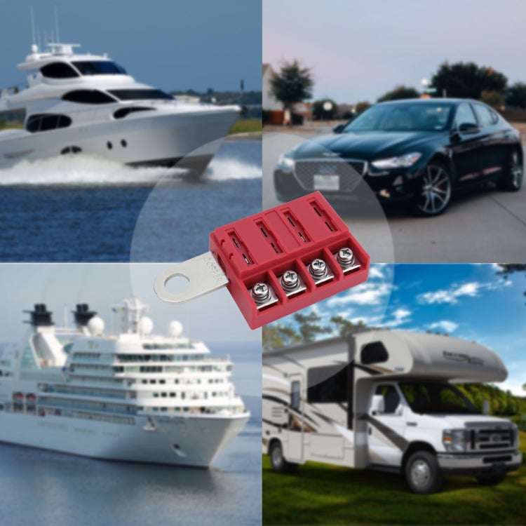 4-way RV Yacht Ignition Protection Battery Terminal Fuse Block, Specification: Two
