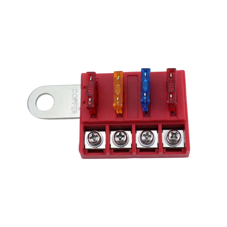 4-way RV Yacht Flame Retardant Waterproof Battery Terminal Fuse Block(One)