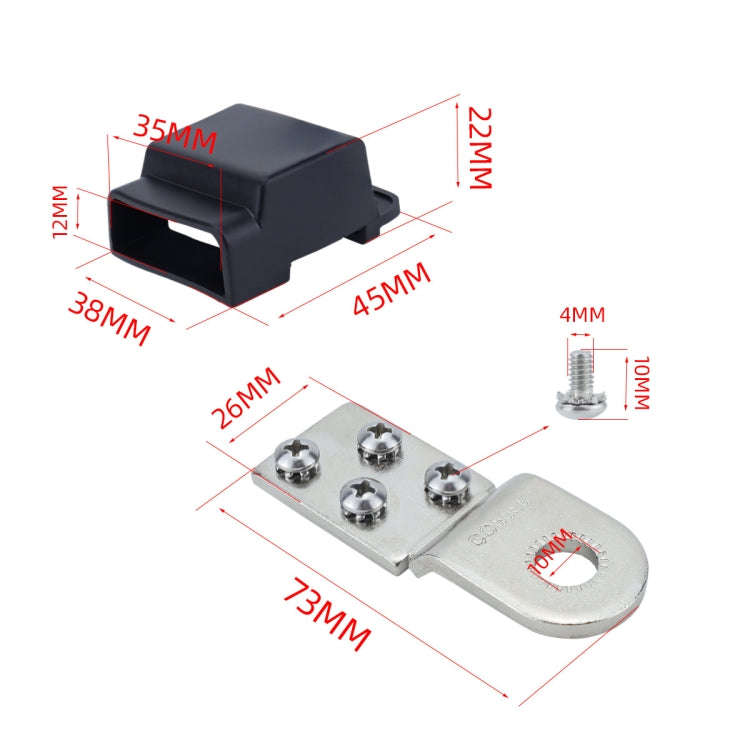 4-way RV Yacht Flame Retardant Waterproof Battery Terminal Fuse Block(Two)