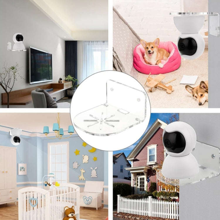 YX135 3pcs / Set Acrylic Wall Mount Bracket For Baby Monitor / Safety Camera / Speaker