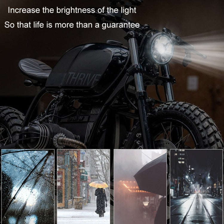 20W Motorcycle LED Headlight Auxiliary Spotlight Lens Dual Color Fog Light(Near Yellow+Far White)