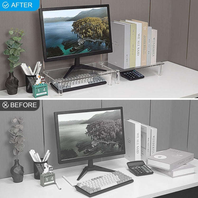 YX136 Desktop Acrylic Laptop / Printer Raised Stand
