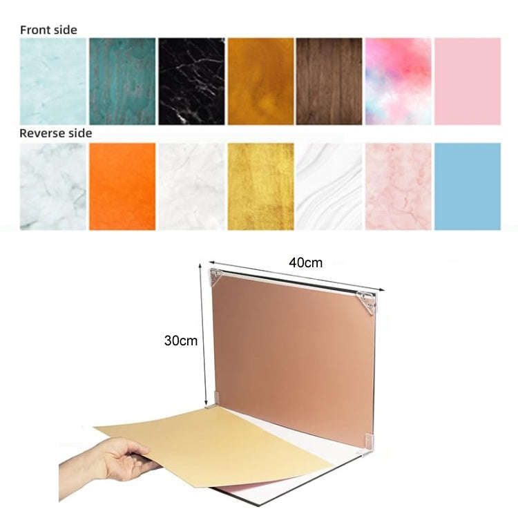 30x40cm 2+7 Thick Background Boards Photography Props Background Set, Style: One
