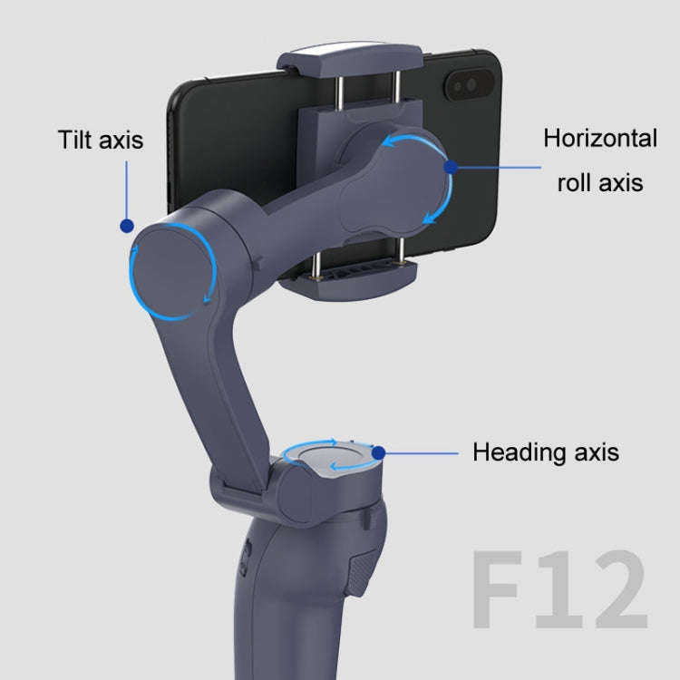 Desiontal F12 Three-Axis Foldable Handheld Stabilizer Mobile Phone Gimbal With AI Face Tracking(B...