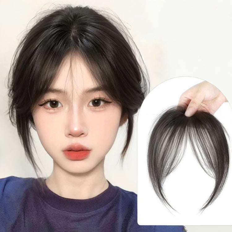 Ladies Hair Volume Enlargement Fluffy Simulation Bangs Wig Piece(Light Brown)