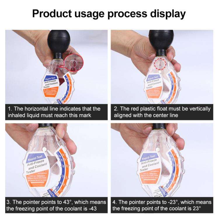 Automobile Suction Type Battery Electrolyte Hydrometer(Black)