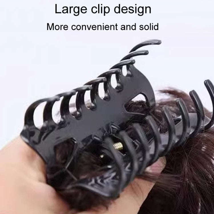 Ladies Fluffy Natural Pods Wig Grab Clip Plate Hair Buns(Natural Black)
