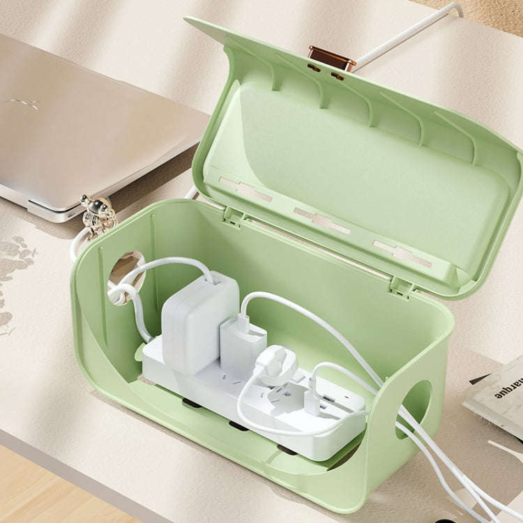 Desktop Cable Storage Box Power Cable Charger Storage Case Dustproof Waterproof Socket Organizer(...