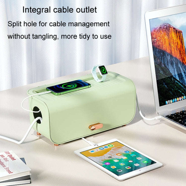 Desktop Cable Storage Box Power Cable Charger Storage Case Dustproof Waterproof Socket Organizer(...