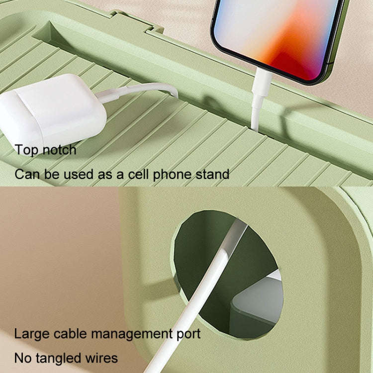 Desktop Cable Storage Box Power Cable Charger Storage Case Dustproof Waterproof Socket Organizer(...