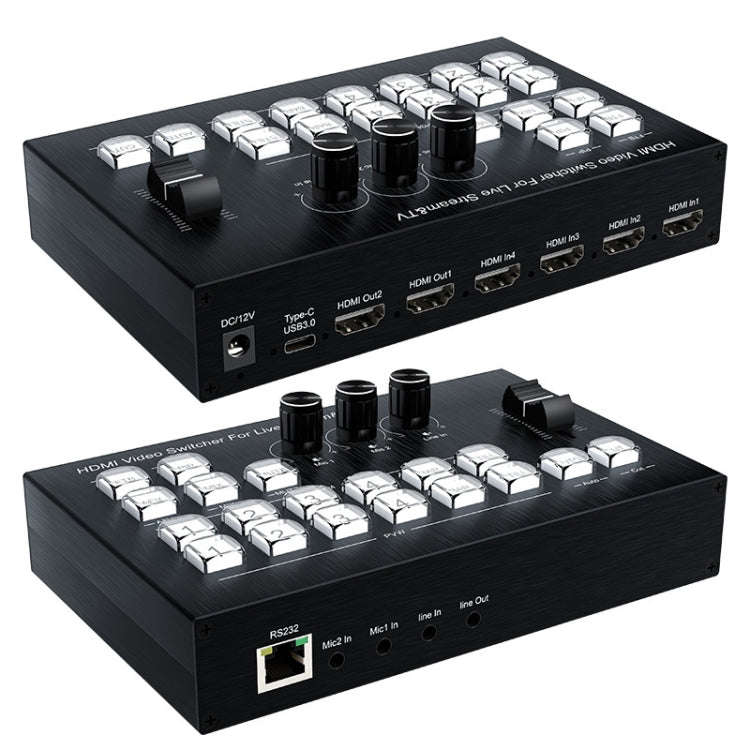 4 In 2 Out HDMI Guide Switchboard Type-C USB 3.0 Capture Port OSD Display Game Switcher UK Plug(B...
