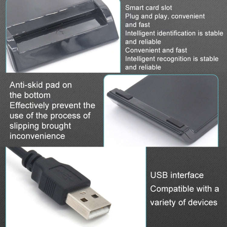 USB 2.0 IC Card / Bank Card / ID Card / SD Card Smart Reader(No Disc)