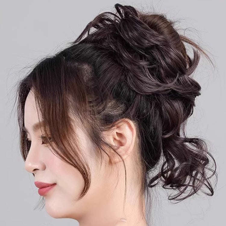 Lazy Long Beard Ball-Head Chicken Nest Wig Photography Coiffure Ribbed Hair bundle(Natural Black)