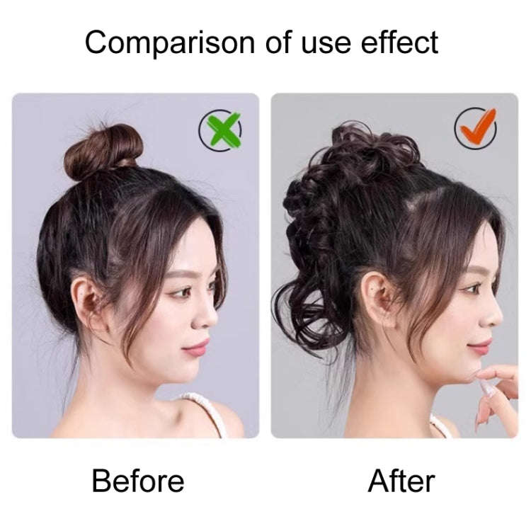 Lazy Long Beard Ball-Head Chicken Nest Wig Photography Coiffure Ribbed Hair bundle(Natural Black)