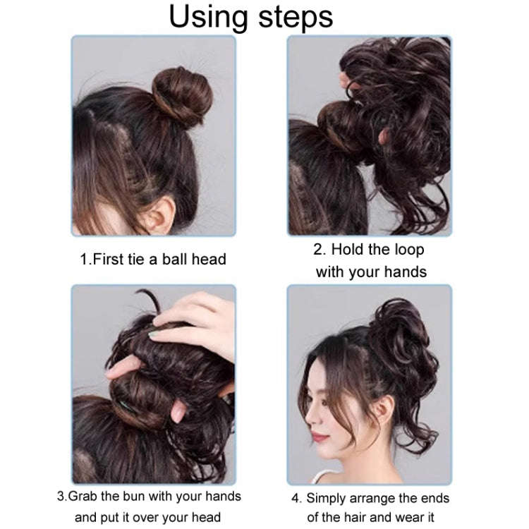 Lazy Long Beard Ball-Head Chicken Nest Wig Photography Coiffure Ribbed Hair bundle(Dark Brown)