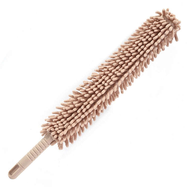 Household Electrostatic Duster Gap Cleaning Feather Duster(Bendable Short Khaki)