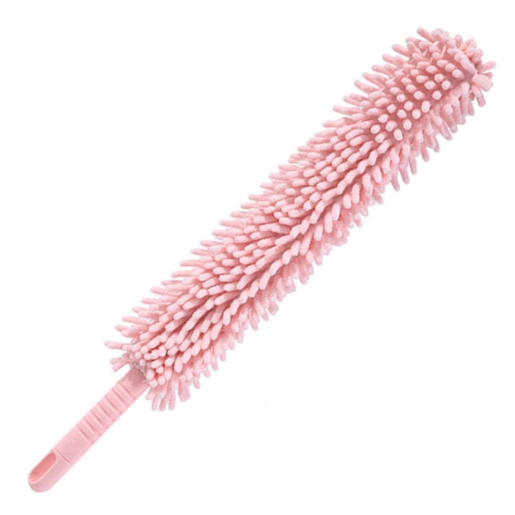 Household Electrostatic Duster Gap Cleaning Feather Duster(Bendable Short Pink)