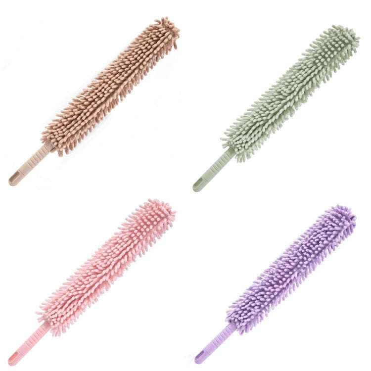 Household Electrostatic Duster Gap Cleaning Feather Duster(Bendable Short Purple)