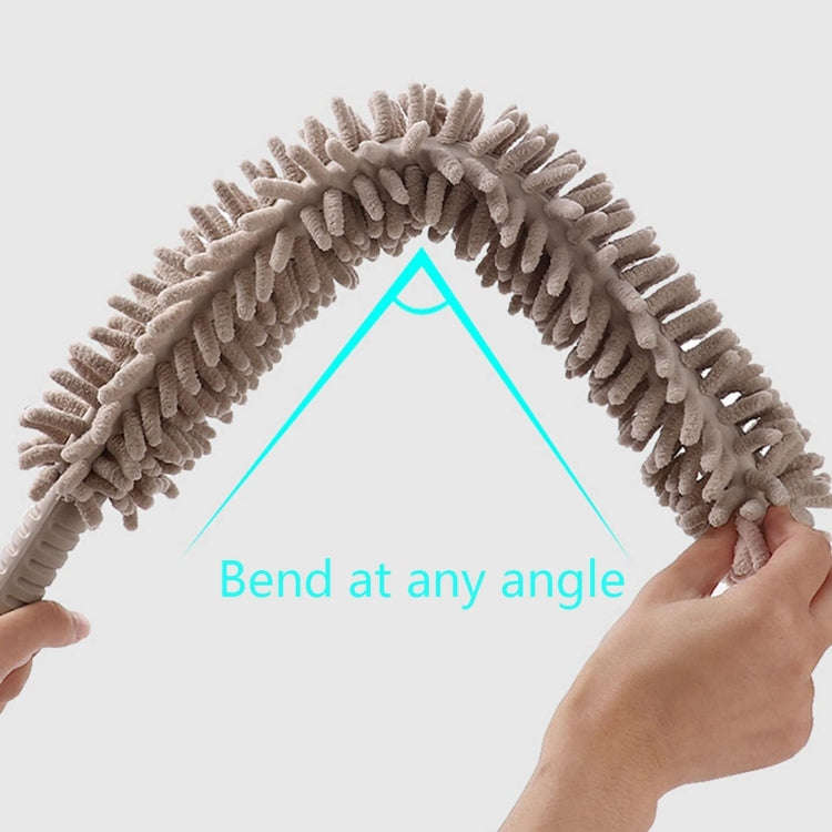 Household Electrostatic Duster Gap Cleaning Feather Duster(Bendable Short Khaki)