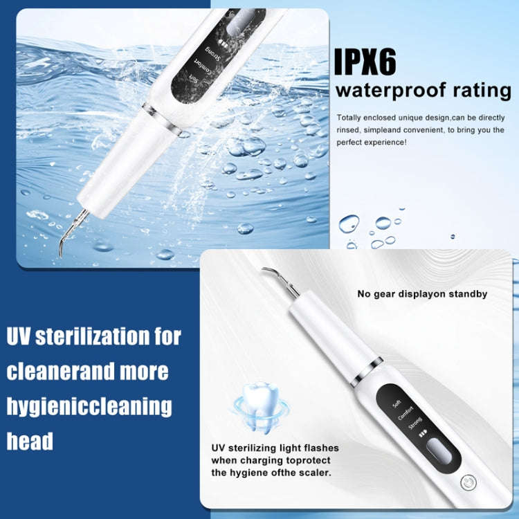 Pet Ultrasonic Teeth Cleaner Dog Electric Teeth Cleaning Tool Home Dentistry Tartar Remover(White)