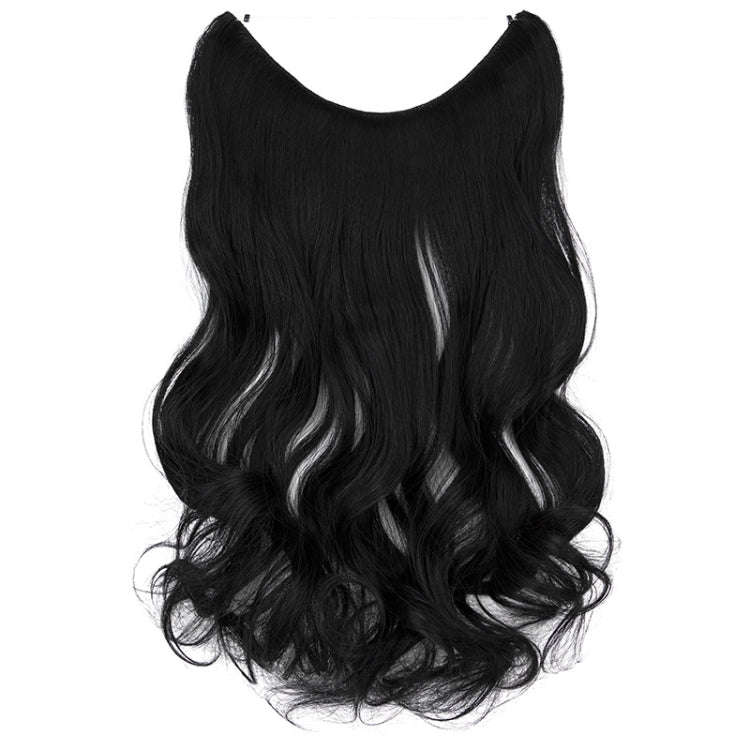 Fishing Line Hair Curtain Long Curly Wig Seamless Hair Extension(1)