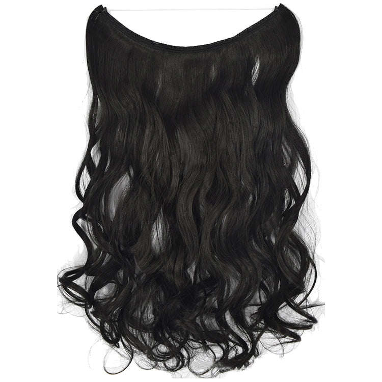 Fishing Line Hair Curtain Long Curly Wig Seamless Hair Extension(2)