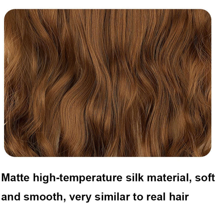 Fishing Line Hair Curtain Long Curly Wig Seamless Hair Extension(4A)