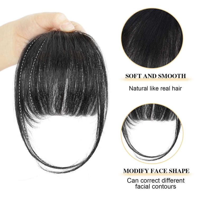 Chemical Fiber Wigs Thin Air Bangs Clip-on Wigs, Color: Light Brown with Sideburns