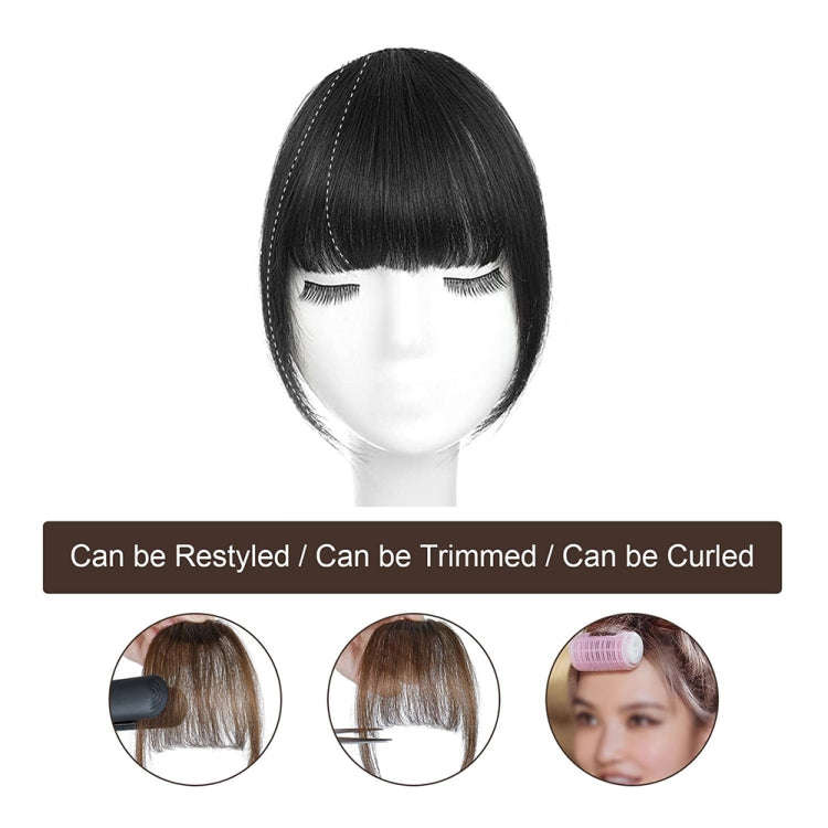 Chemical Fiber Wigs Thin Air Bangs Clip-on Wigs, Color: Light Brown with Sideburns