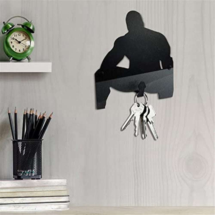 Medium Muscle Man Quirky Key Hangers Household Small Items Storage Rack