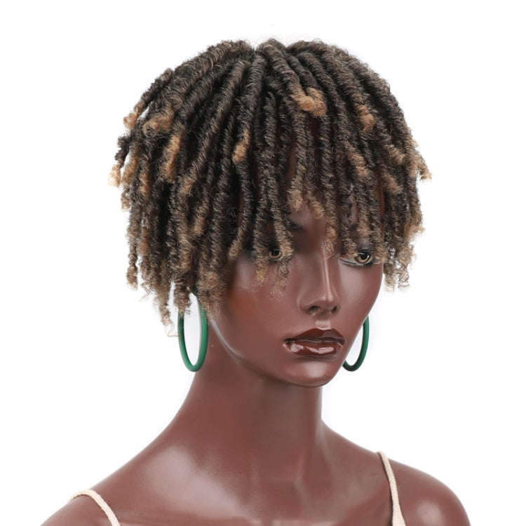 Personalized Hollow Curl Hip Hop Short Hair Dirty Braid Wig Blocks, Model: 1BT27