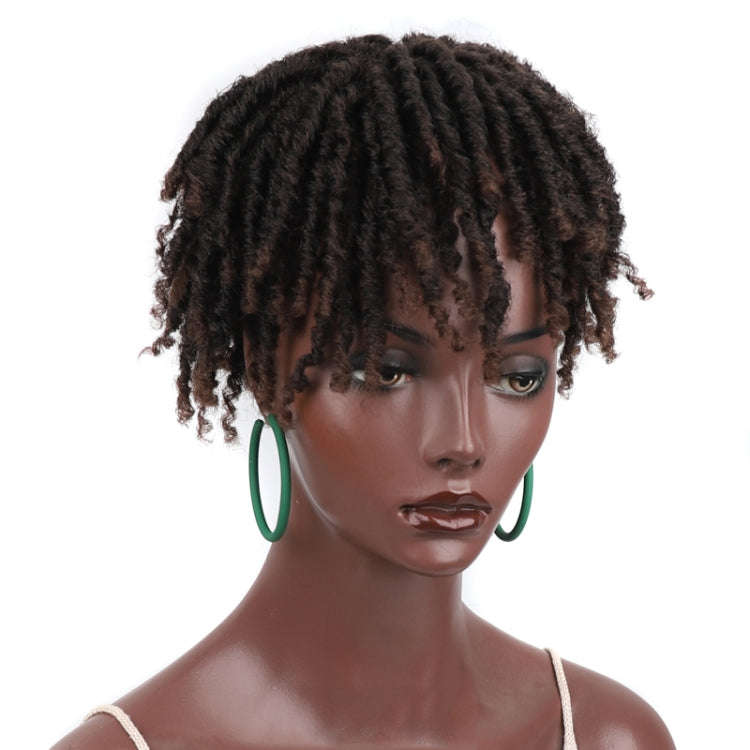 Personalized Hollow Curl Hip Hop Short Hair Dirty Braid Wig Blocks, Model: 1BT33