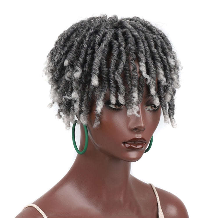 Personalized Hollow Curl Hip Hop Short Hair Dirty Braid Wig Blocks, Model: 1BT0906