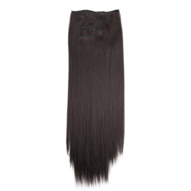 7pcs / Set Clips Long Straight Hair Extension Pieces 16 Clips Chemical Fiber Wigs, Model: 2#