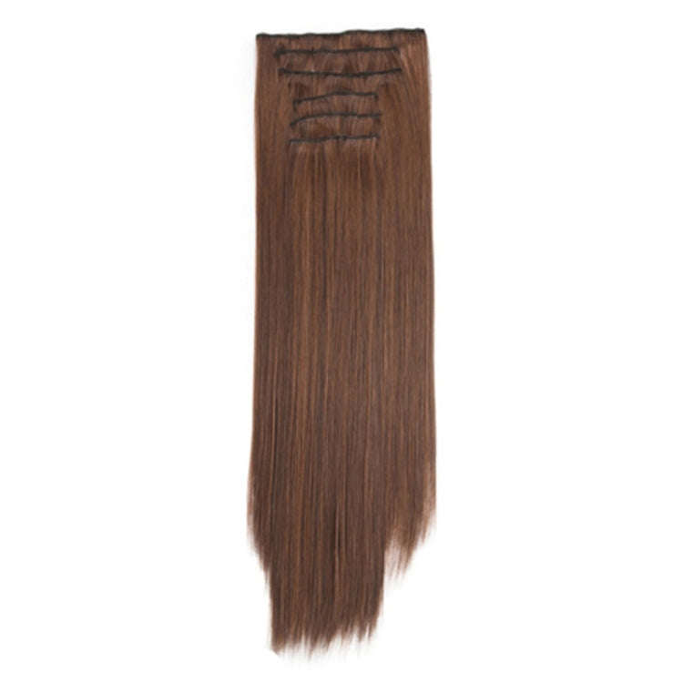 7pcs / Set Clips Long Straight Hair Extension Pieces 16 Clips Chemical Fiber Wigs, Model: 2M30#