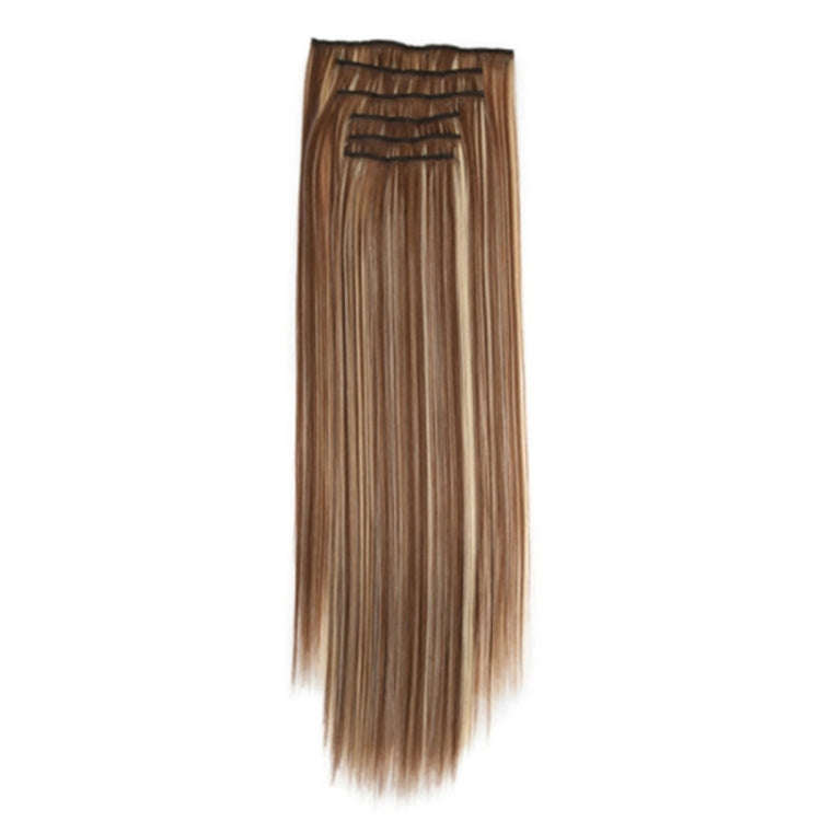 7pcs / Set Clips Long Straight Hair Extension Pieces 16 Clips Chemical Fiber Wigs, Model: 6H613#