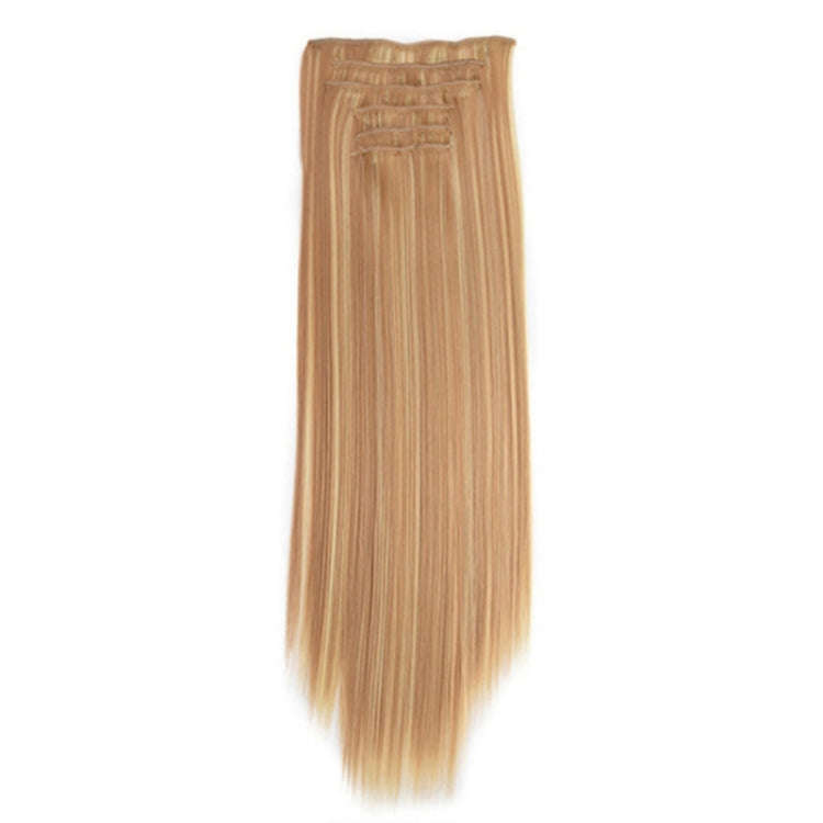 7pcs / Set Clips Long Straight Hair Extension Pieces 16 Clips Chemical Fiber Wigs, Model: 22TH613#