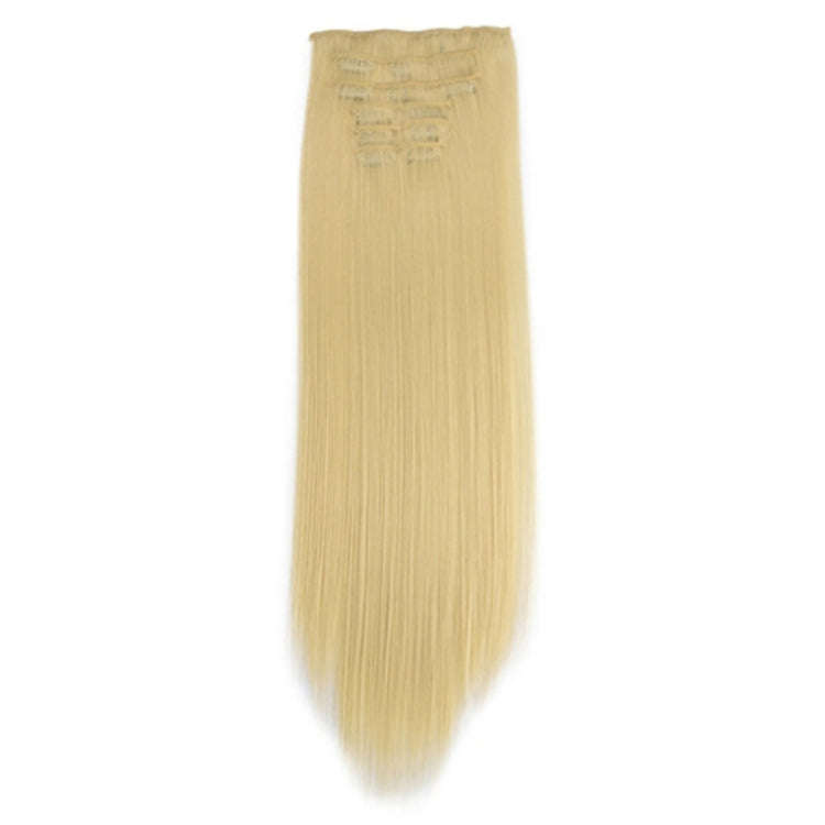 7pcs / Set Clips Long Straight Hair Extension Pieces 16 Clips Chemical Fiber Wigs, Model: 613#