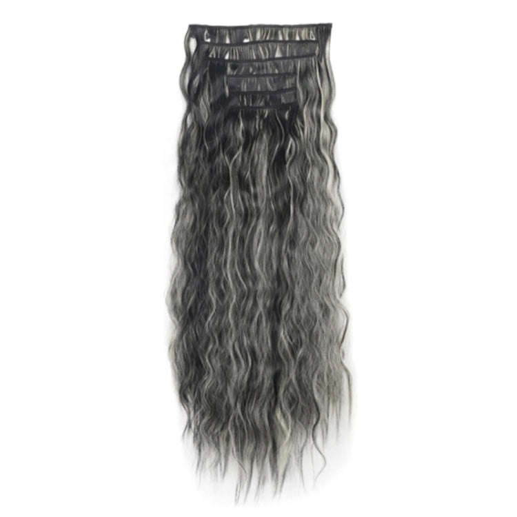 7pcs / Set Clip-On Corn Hair Extension Pieces 16-Card Cornrow Curl Wig, Color: 1BH613#