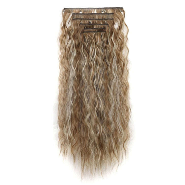 7pcs / Set Clip-On Corn Hair Extension Pieces 16-Card Cornrow Curl Wig, Color: 6H613#