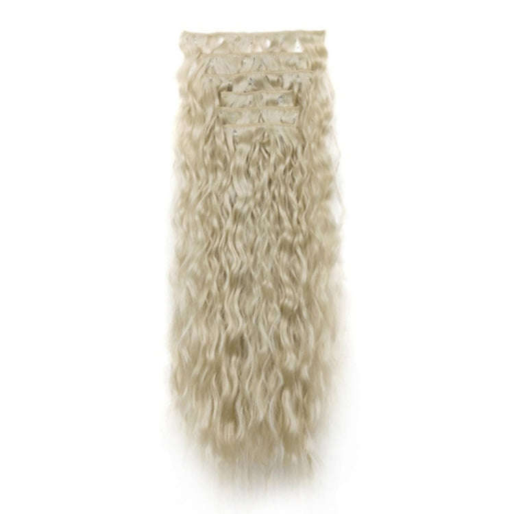 7pcs / Set Clip-On Corn Hair Extension Pieces 16-Card Cornrow Curl Wig, Color: 88#