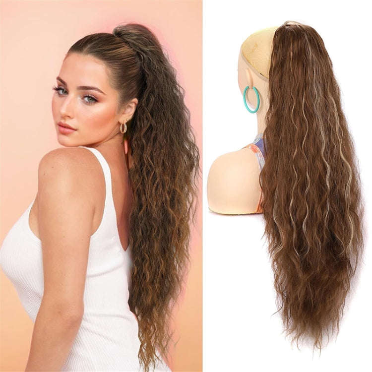 Ladies Extended Woolly Curly Rope Pulling Mesh Ponytail Wig, Color: 18H613#