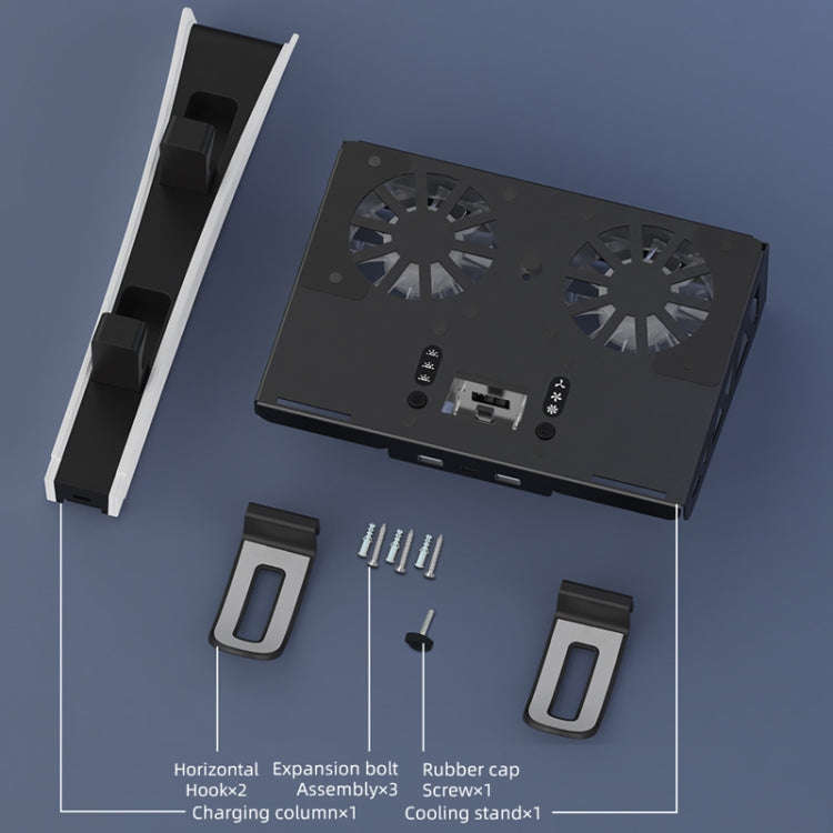 For PS5 Slim / PS5 iplay HBP-545 Wall Mount Charging Bracket(Black)