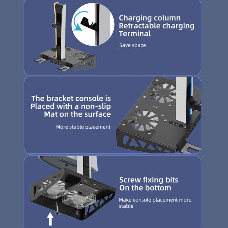 For PS5 Slim / PS5 iplay HBP-545 Wall Mount Charging Bracket(Black)