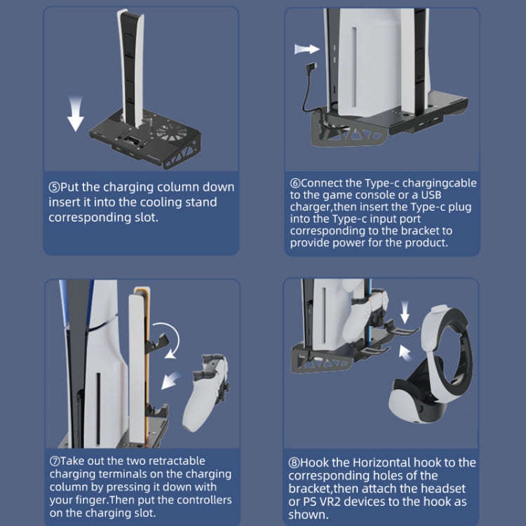 For PS5 Slim / PS5 iplay HBP-545 Wall Mount Charging Bracket(Black)