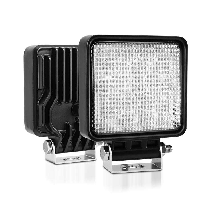 14W 9-30V 4 Inch Mixed Luminous Square Floodlight With Wire Set(X2)