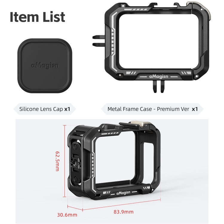 AMagisn Upgrade Ver Metal Rabbit Cage For GoPro HERO13 Black / HERO12 Black / HERO11 Black / HERO...