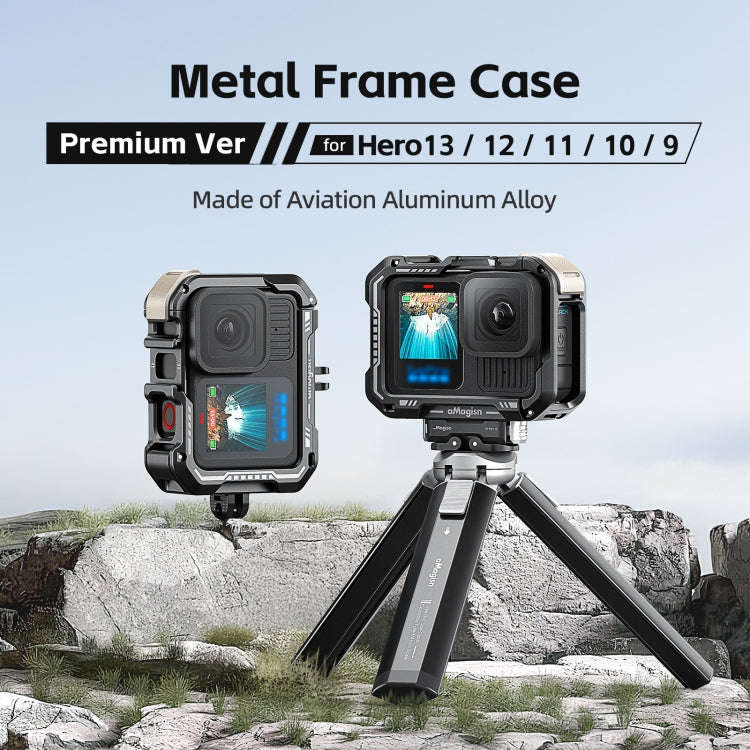 AMagisn Upgrade Ver Metal Rabbit Cage For GoPro HERO13 Black / HERO12 Black / HERO11 Black / HERO...
