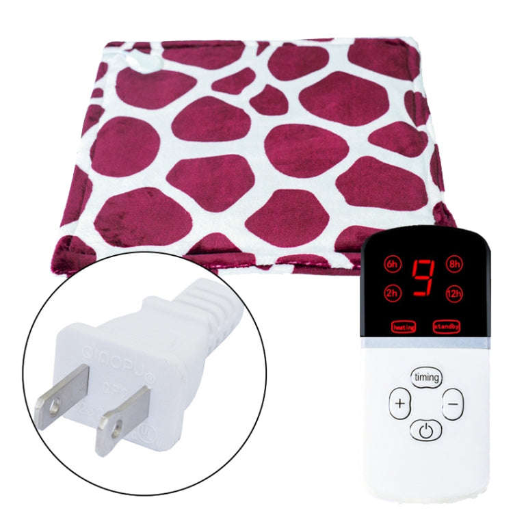 45x45cm US Plug Timing Model Flannel Deer Pattern Electric Blanket Heating Pad